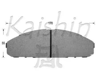 Комплект тормозных колодок KAISHIN D1177