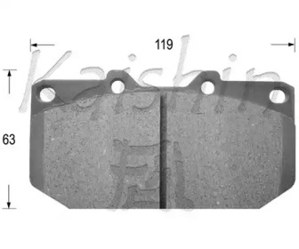 Комплект тормозных колодок KAISHIN D1178