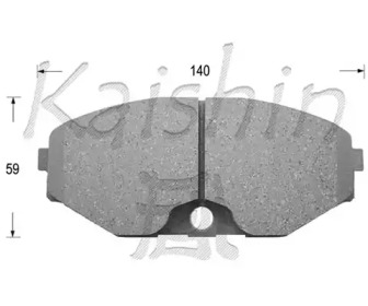 Комплект тормозных колодок KAISHIN D1222