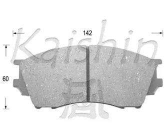 Комплект тормозных колодок KAISHIN D3098