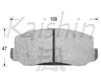 Комплект тормозных колодок KAISHIN D5004