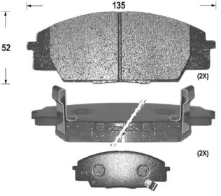 Комплект тормозных колодок KAISHIN D5119