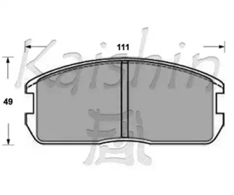 Комплект тормозных колодок KAISHIN D6010