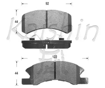 Комплект тормозных колодок KAISHIN FK6100