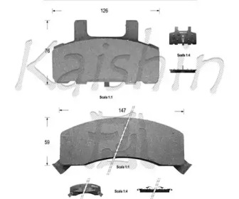 Комплект тормозных колодок KAISHIN D9985