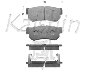 Комплект тормозных колодок KAISHIN FK11118