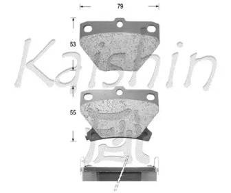 Комплект тормозных колодок KAISHIN FK2204