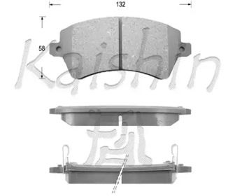 Комплект тормозных колодок KAISHIN FK2224