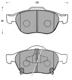 Комплект тормозных колодок KAISHIN FK2236