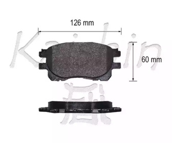 Комплект тормозных колодок KAISHIN FK2263