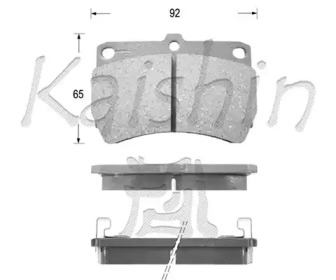 Комплект тормозных колодок KAISHIN FK3062