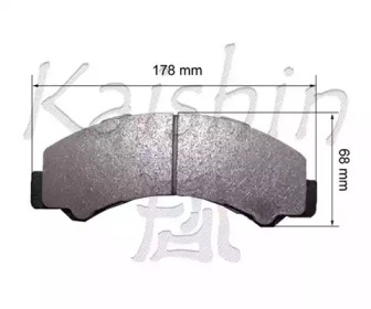 Комплект тормозных колодок KAISHIN FK4054