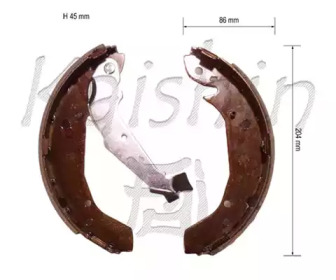 Комлект тормозных накладок KAISHIN K11208