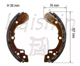 Комлект тормозных накладок KAISHIN K7915