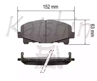 Комплект тормозных колодок KAISHIN D5171