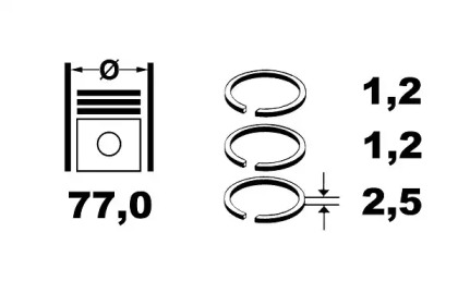 Комплект колец ET ENGINETEAM R1010100