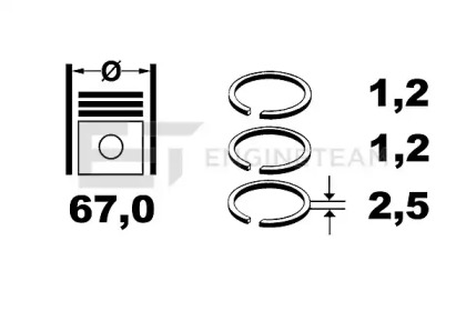 Комплект колец ET ENGINETEAM R4001300