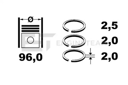 Комплект колец ET ENGINETEAM R4001500