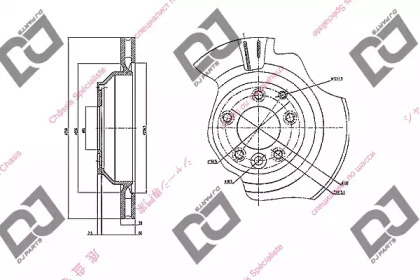 Тормозной диск DJ PARTS BD1604