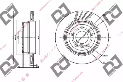 Тормозной диск DJ PARTS BD1629