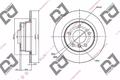 Тормозной диск DJ PARTS BD1635