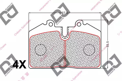 Комплект тормозных колодок DJ PARTS BP2160