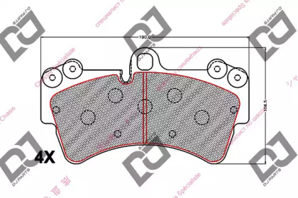 Комплект тормозных колодок DJ PARTS BP2172