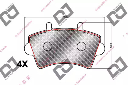 Комплект тормозных колодок DJ PARTS BP2177