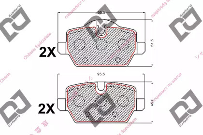 Комплект тормозных колодок DJ PARTS BP2180