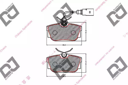 Комплект тормозных колодок DJ PARTS BP2186