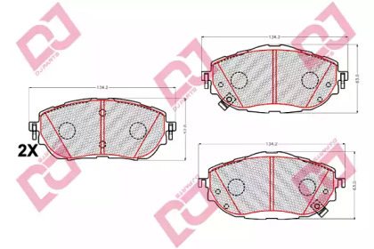 Комплект тормозных колодок DJ PARTS BP2197