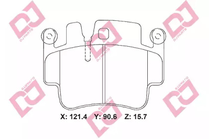 Комплект тормозных колодок DJ PARTS BP2266