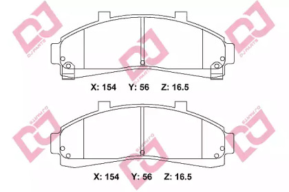 Комплект тормозных колодок DJ PARTS BP2291