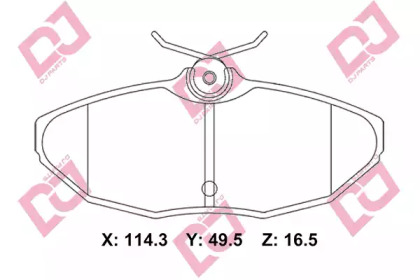 Комплект тормозных колодок DJ PARTS BP2308