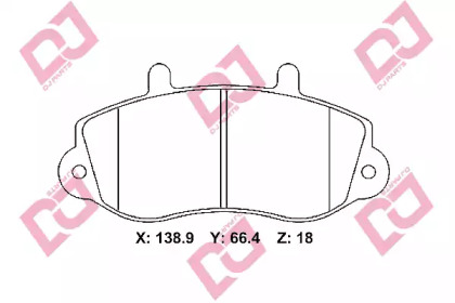 Комплект тормозных колодок DJ PARTS BP2310