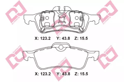 Комплект тормозных колодок DJ PARTS BP2337