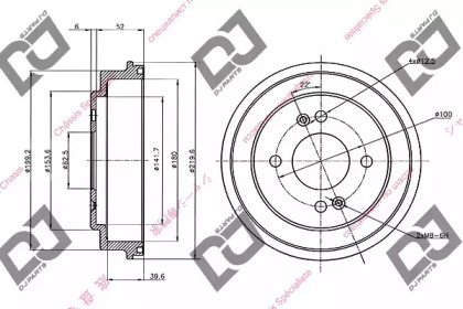 Тормозный барабан DJ PARTS BR1106