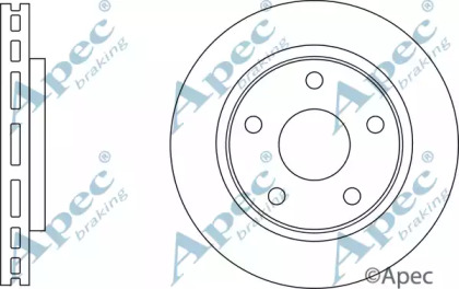 Тормозной диск APEC braking DSK3160