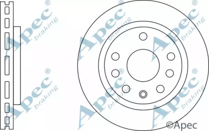 Тормозной диск APEC braking DSK3157