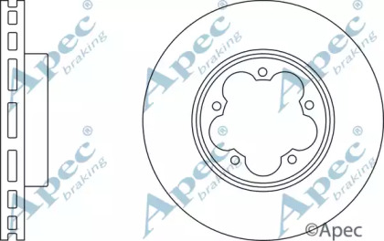 Тормозной диск APEC braking DSK2975