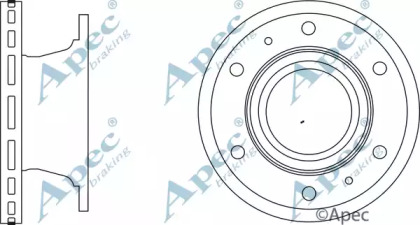 Тормозной диск APEC braking DSK2873