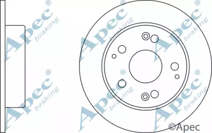 Тормозной диск APEC braking DSK2177