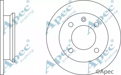 Тормозной диск APEC braking DSK134