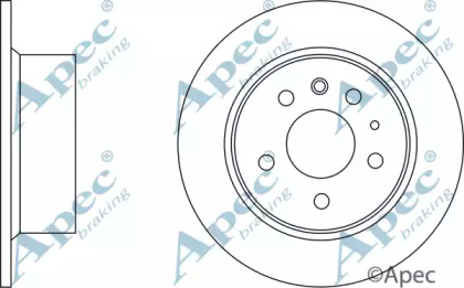 Тормозной диск APEC braking DSK612