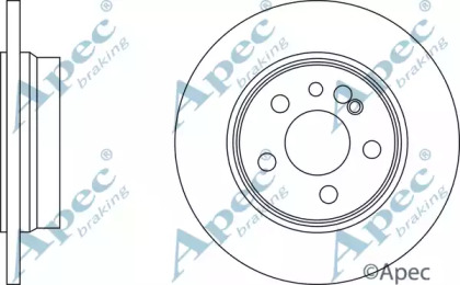 Тормозной диск APEC braking DSK628