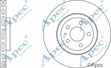 Тормозной диск APEC braking DSK696