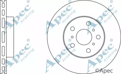 Тормозной диск APEC braking DSK753