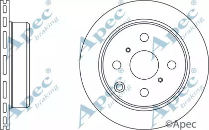 Тормозной диск APEC braking DSK762