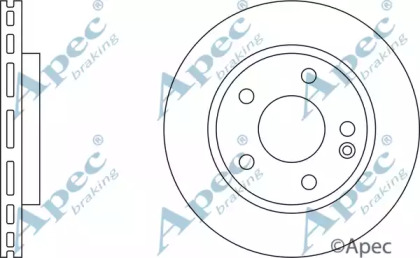 Тормозной диск APEC braking DSK813