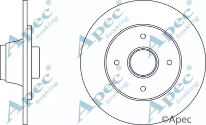 Тормозной диск APEC braking DSK249